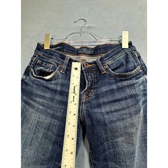 Lucky Brand Sienna Cigarette Jeans Low Rise Stone Wash Denim Blue Women SZ 00/24 - Picture 6 of 10